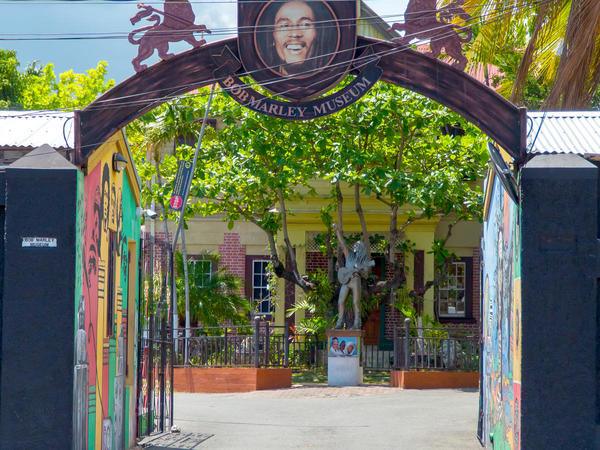 Entrance to the Bob Marley Museum in Kingston